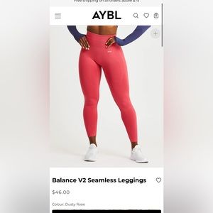 AYBL Balance v2 seamless leggings in Dusty Rose
